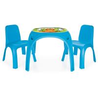 İki Sandalyeli King Masa kırmızı/mavi